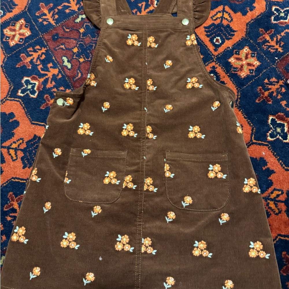 Brown Floral Kids Dress
